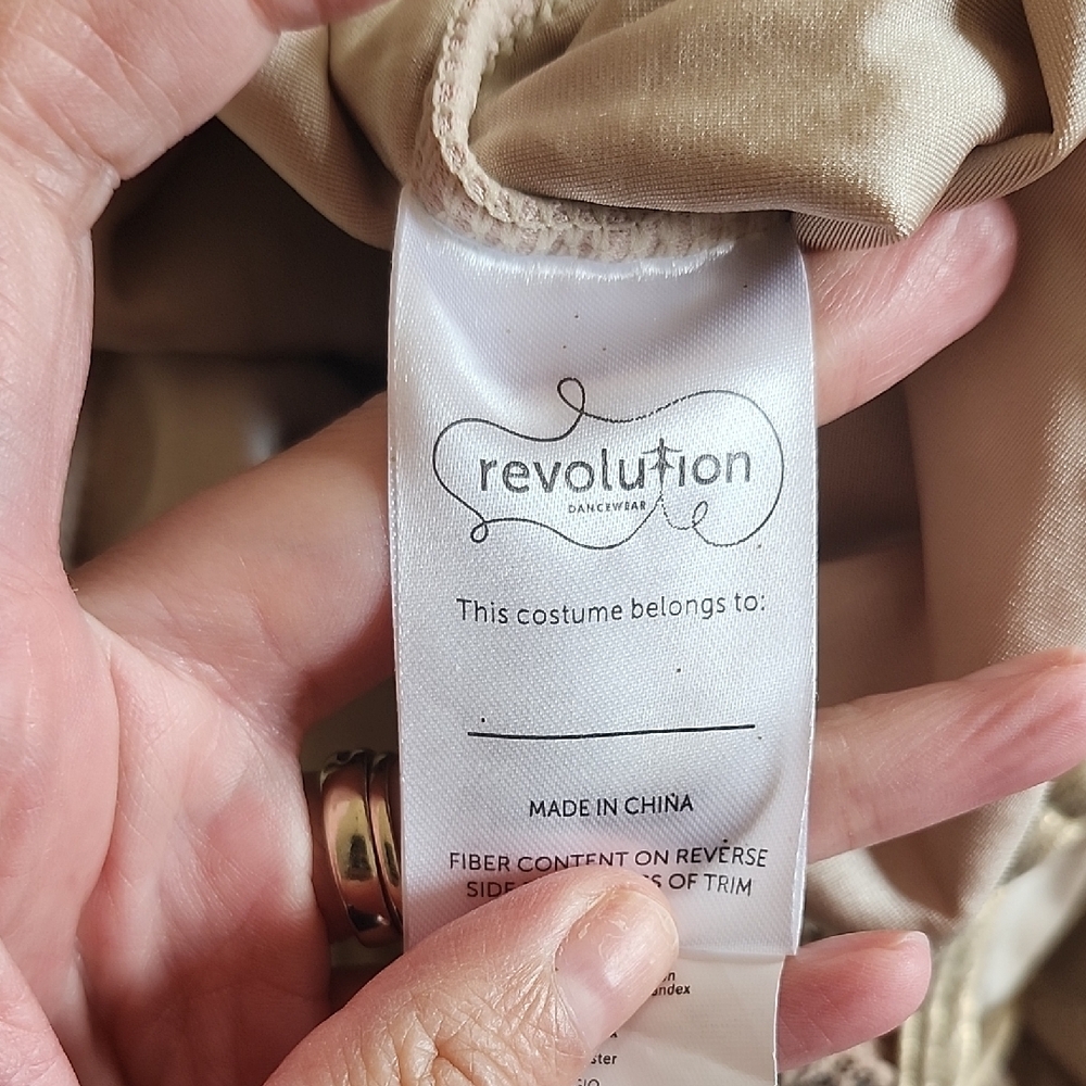 Revolution Beige And Gold Dancewear - Child Large - Picture 2 of 13